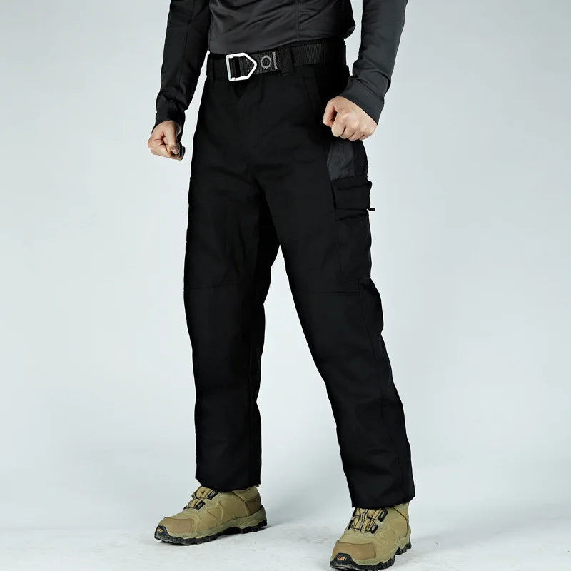 New Waterproof Casual Pants Men City Tactical Trousers Cargo Multi-Pocket Wear-Resistant Outdoor Hiking Training Male Overalls