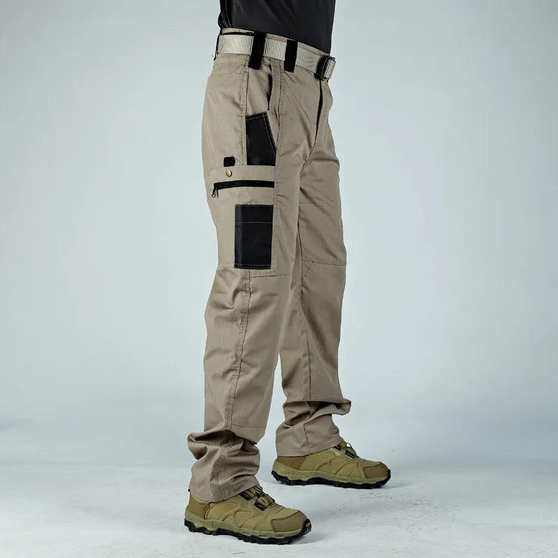 New Waterproof Casual Pants Men City Tactical Trousers Cargo Multi-Pocket Wear-Resistant Outdoor Hiking Training Male Overalls