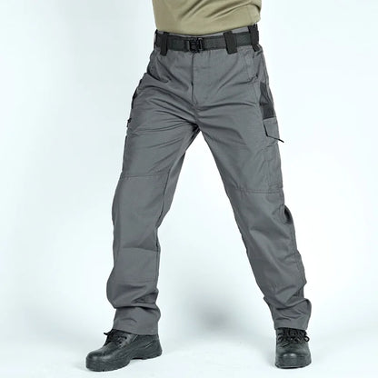 New Waterproof Casual Pants Men City Tactical Trousers Cargo Multi-Pocket Wear-Resistant Outdoor Hiking Training Male Overalls
