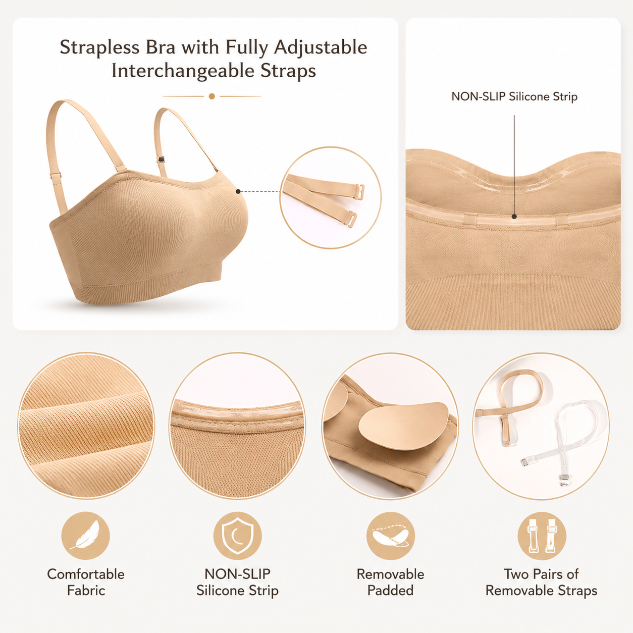 All Day Strapless Bandeau Bra